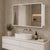 Retti Rectangular 1500mm x 750mm Frontlit LED Mirrored Shaving Cabinet, Matte White