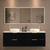Retti Rectangular 1800mm x 750mm Frontlit LED Mirrored Shaving Cabinet, Matte Black
