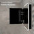 Retti Rectangular 1800mm x 750mm Frontlit LED Mirrored Shaving Cabinet, Matte Black