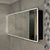 Retti Rectangular 1800mm x 750mm Frontlit LED Mirrored Shaving Cabinet, Matte Black