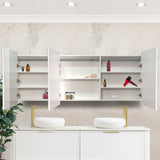 Retti Rectangular 1800mm x 750mm Frontlit LED Mirrored Shaving Cabinet, Matte White