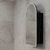 Arco Arch 400mm x 800mm Frontlit LED Mirrored Shaving Cabinet, Matte Black