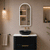 Arco Arch 400mm x 800mm Frontlit LED Mirrored Shaving Cabinet, Matte Black