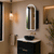 Arco Arch 400mm x 800mm Frontlit LED Mirrored Shaving Cabinet, Matte Black