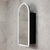 Arco Arch 400mm x 800mm Frontlit LED Mirrored Shaving Cabinet, Matte Black