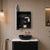Arco Arch 400mm x 800mm Frontlit LED Mirrored Shaving Cabinet, Matte Black