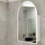 Arco Arch 400mm x 800mm Frontlit LED Mirrored Shaving Cabinet, Matte White
