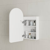 *Clearance* Arco Arch 400mm x 800mm Frontlit LED Mirrored Shaving Cabinet, Matte White