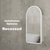Arco Arch 400mm x 800mm Frontlit LED Mirrored Shaving Cabinet, Matte White