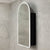 Arco Arch 550mm x 1000mm Frontlit LED Mirrored Shaving Cabinet, Matte Black