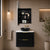 Arco Arch 550mm x 1000mm Frontlit LED Mirrored Shaving Cabinet, Matte Black