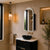 Arco Arch 550mm x 1000mm Frontlit LED Mirrored Shaving Cabinet, Matte Black