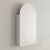 Arco Arch 550mm x 1000mm Frontlit LED Mirrored Shaving Cabinet, Matte White