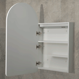 Arco Arch 550mm x 1000mm Frontlit LED Mirrored Shaving Cabinet, Matte White