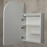 Arco Arch 550mm x 1000mm Frontlit LED Mirrored Shaving Cabinet, Matte White