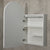 Arco Arch 550mm x 1000mm Frontlit LED Mirrored Shaving Cabinet, Matte White