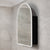 Arco Arch 700mm x 1000mm Frontlit LED Mirrored Shaving Cabinet, Matte Black