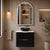 Arco Arch 700mm x 1000mm Frontlit LED Mirrored Shaving Cabinet, Matte Black