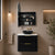 Arco Arch 700mm x 1000mm Frontlit LED Mirrored Shaving Cabinet, Matte Black