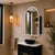 Arco Arch 700mm x 1000mm Frontlit LED Mirrored Shaving Cabinet, Matte Black