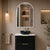 Arco Arch 700mm x 1000mm Frontlit LED Mirrored Shaving Cabinet, Matte Black