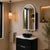 Arco Arch 700mm x 1000mm Frontlit LED Mirrored Shaving Cabinet, Matte Black