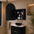 Arco Arch 700mm x 1000mm Frontlit LED Mirrored Shaving Cabinet, Matte Black