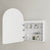 Arco Arch 700mm x 1000mm Frontlit LED Mirrored Shaving Cabinet, Matte White