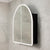 Arco Arch 800mm x 800mm Frontlit LED Mirrored Shaving Cabinet, Matte Black