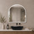 Arco Arch 800mm x 800mm Frontlit LED Mirrored Shaving Cabinet, Matte Black