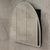 Arco Arch 1200mm x 800mm Frontlit LED Mirrored Shaving Cabinet, Matte Black
