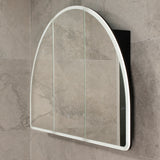 Arco Arch 1200mm x 800mm Frontlit LED Mirrored Shaving Cabinet, Matte Black