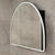 Arco Arch 1200mm x 800mm Frontlit LED Mirrored Shaving Cabinet, Matte Black