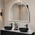 Arco Arch 1200mm x 800mm Frontlit LED Mirrored Shaving Cabinet, Matte Black