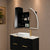 Arco Arch 1200mm x 800mm Frontlit LED Mirrored Shaving Cabinet, Matte Black