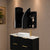 Arco Arch 1200mm x 800mm Frontlit LED Mirrored Shaving Cabinet, Matte Black