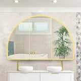 Arco Arch 1200mm x 800mm Frontlit LED Mirrored Shaving Cabinet, Matte White