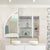 Arco Arch 1200mm x 800mm Frontlit LED Mirrored Shaving Cabinet, Matte White