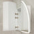 Arco Arch 1200mm x 800mm Frontlit LED Mirrored Shaving Cabinet, Matte White
