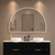 Arco Arch 1500mm x 1000mm Frontlit LED Mirrored Shaving Cabinet, Matte Black