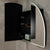 Arco Arch 1500mm x 1000mm Frontlit LED Mirrored Shaving Cabinet, Matte Black