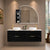 Arco Arch 1500mm x 1000mm Frontlit LED Mirrored Shaving Cabinet, Matte Black