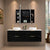 Arco Arch 1500mm x 1000mm Frontlit LED Mirrored Shaving Cabinet, Matte Black