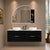 Arco Arch 1500mm x 1000mm Frontlit LED Mirrored Shaving Cabinet, Matte Black