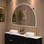 Arco Arch 1500mm x 1000mm Frontlit LED Mirrored Shaving Cabinet, Matte Black