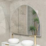 Arco Arch 1500mm x 1000mm Frontlit LED Mirrored Shaving Cabinet, Matte White