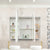 Arco Arch 1500mm x 1000mm Frontlit LED Mirrored Shaving Cabinet, Matte White