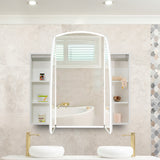 Arco Arch 1500mm x 1000mm Frontlit LED Mirrored Shaving Cabinet, Matte White