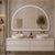 Arco Arch 1500mm x 1000mm Frontlit LED Mirrored Shaving Cabinet, Matte White