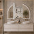 Arco Arch 1500mm x 1000mm Frontlit LED Mirrored Shaving Cabinet, Matte White